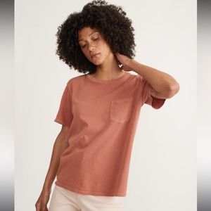 Marine Layer Boyfriend Crew Tee in Baked Clay